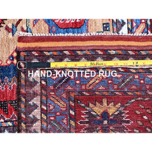 Load image into Gallery viewer, 8&#39;3&quot;x9&#39;9&quot; Beige, Afghan Ersari with Turkish Knot, Caucasian Design Revival, Vegetable Dyes, Hand Knotted, Soft and Velvety Wool, Densely Woven, Oriental Rug FWR3342