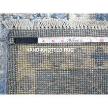 Load image into Gallery viewer, 8&#39;x9&#39;9&quot; Blue Shiny Wool Afghan Ersari Design Hand Knotted Oriental Rug FWR334860