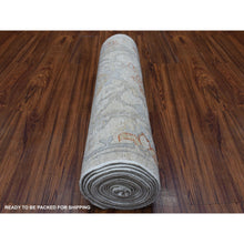 Load image into Gallery viewer, 2&#39;8&quot;x15&#39;8&quot; Hand Knotted Ivory Angora Oushak With Soft And Supple Wool Oriental Xl Runner Rug FWR335316