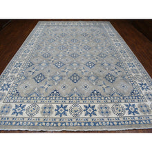 Load image into Gallery viewer, 9&#39;8&quot;x13&#39;9&quot; Gray Vintage Look Kazak All Over Design Natural Wool Hand Knotted Oriental Rug FWR335808