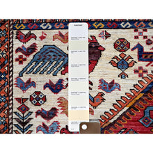 Load image into Gallery viewer, 8&#39;6&quot;x10&#39;8&quot; Alabaster White, Hand Knotted, Afghan Ersari With Turkish Knot, Caucasian Design Revival, Ancient Bird Figurines, Vegetable Dyes, 100% Wool, Oriental Rug FWR3354