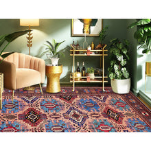 Load image into Gallery viewer, 8&#39;3&quot;x10&#39;6&quot; Peach Color, Afghan Ersari with Turkish Knot, Caucasian Design Revival, Vegetable Dyes, Hand Knotted, Soft Wool, Densely Woven, Oriental Rug FWR3360