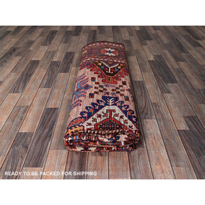 8'3"x10'6" Peach Color, Afghan Ersari with Turkish Knot, Caucasian Design Revival, Vegetable Dyes, Hand Knotted, Soft Wool, Densely Woven, Oriental Rug FWR3360