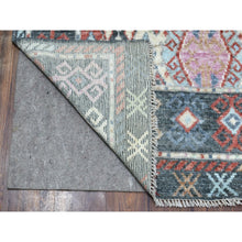 Load image into Gallery viewer, 6&#39;1&quot;x9&#39;2&quot; Charcoal Black With Anatolian Design Organic Wool Hand Knotted Oriental Rug FWR337200