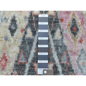 6'1"x9'2" Charcoal Black With Anatolian Design Organic Wool Hand Knotted Oriental Rug FWR337200