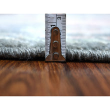 Load image into Gallery viewer, 6&#39;1&quot;x9&#39;2&quot; Charcoal Black With Anatolian Design Organic Wool Hand Knotted Oriental Rug FWR337200