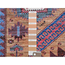 Load image into Gallery viewer, 6&#39;1&quot;x8&#39;5&quot; Opal Blue, Afghan Ersari with Turkish Knot, Caucasian Design Revival, Hand Knotted, Vegetable Dyes, Soft and Velvety Wool, Densely Woven, Oriental Rug FWR3456