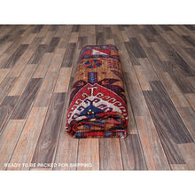 Load image into Gallery viewer, 6&#39;1&quot;x8&#39;4&quot; Ochre Brown, Afghan Ersari With Turkish Knot, Caucasian Design Revival, Densely Woven, Vegetable Dyes, Hand Knotted, 100% Wool, Oriental Rug FWR3372