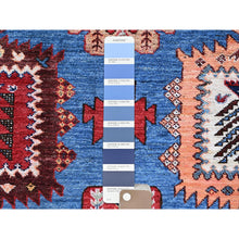 Load image into Gallery viewer, 10&#39;1&quot;x13&#39;4&quot; Bayern Blue, Afghan Ersari With Turkish Knot, Caucasian Design Revival, Vegetable Dyes, Hand Knotted, Soft Wool, Densely Woven, Oriental Rug FWR3378