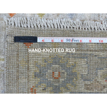 Load image into Gallery viewer, 3&#39;2&quot;x9&#39;7&quot; Cream Color Soft And Supple Wool Hand Knotted Angora Oushak Oriental Runner Rug FWR338466