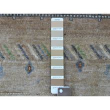 Load image into Gallery viewer, 4&#39;x5&#39;10&quot; Brown Natural Wool Kashkuli Gabbeh With Small Animal Figurines Hand-knotted Ethnic Rug FWR338544