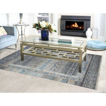 Load image into Gallery viewer, 5&#39;10&quot;x8&#39;10&quot; Gray Folk Art Kashkuli Gabbeh Hand-knotted Natural Wool Village Rug FWR338562