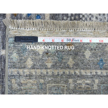 Load image into Gallery viewer, 5&#39;10&quot;x8&#39;10&quot; Gray Folk Art Kashkuli Gabbeh Hand-knotted Natural Wool Village Rug FWR338562