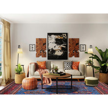 Load image into Gallery viewer, 10&#39;x10&#39; Imperial Blue, Afghan Ersari With Turkish Knot, Caucasian Design Revival, Hand Knotted, 100% Wool, Vegetable Dyes, Square, Oriental Rug FWR3384