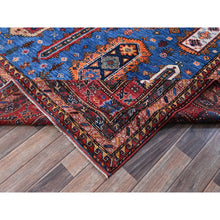 Load image into Gallery viewer, 10&#39;x10&#39; Imperial Blue, Afghan Ersari With Turkish Knot, Caucasian Design Revival, Hand Knotted, 100% Wool, Vegetable Dyes, Square, Oriental Rug FWR3384
