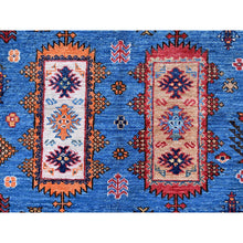 Load image into Gallery viewer, 10&#39;x10&#39; Imperial Blue, Afghan Ersari With Turkish Knot, Caucasian Design Revival, Hand Knotted, 100% Wool, Vegetable Dyes, Square, Oriental Rug FWR3384