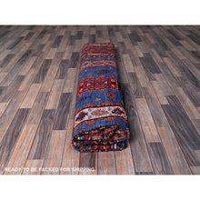 Load image into Gallery viewer, 10&#39;x10&#39; Imperial Blue, Afghan Ersari With Turkish Knot, Caucasian Design Revival, Hand Knotted, 100% Wool, Vegetable Dyes, Square, Oriental Rug FWR3384