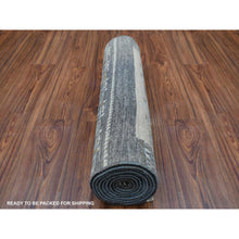 Load image into Gallery viewer, 2&#39;7&quot;x9&#39;6&quot; Light Blue Folk Art Kashkuli Gabbeh Natural Wool Hand-knotted Ethnic Runner Rug FWR339096