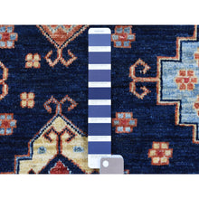 Load image into Gallery viewer, 10&#39;1&quot;x13&#39;3&quot; Navy Blue Afghan Ersari Geometric Design Hand Knotted Pure Wool Oriental Rug FWR339126