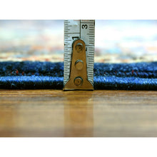 Load image into Gallery viewer, 10&#39;1&quot;x13&#39;3&quot; Navy Blue Afghan Ersari Geometric Design Hand Knotted Pure Wool Oriental Rug FWR339126