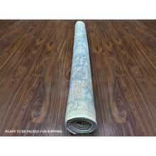 Load image into Gallery viewer, 5&#39;10&quot;x9&#39; Taupe Angora Oushak In A Colorful Palette Pure Wool Hand Knotted Oriental Rug FWR339312