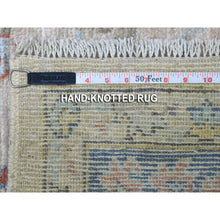 Load image into Gallery viewer, 5&#39;10&quot;x9&#39; Taupe Angora Oushak In A Colorful Palette Pure Wool Hand Knotted Oriental Rug FWR339312