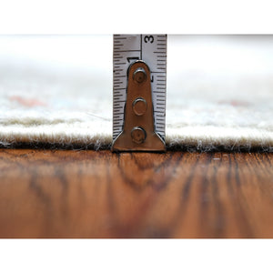 2'6"x14' Soft Velvety Wool Hand Knotted Gray Angora Oushak Oriental Runner Rug FWR339384