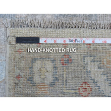 Load image into Gallery viewer, 2&#39;6&quot;x14&#39; Soft Velvety Wool Hand Knotted Gray Angora Oushak Oriental Runner Rug FWR339384