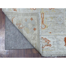 Load image into Gallery viewer, 2&#39;8&quot;x10&#39; Cream Color Hand Knotted Angora Oushak With Soft And Vibrant Wool Oriental Runner Rug FWR339552