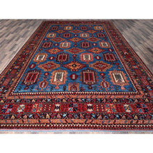 Load image into Gallery viewer, 10&#39;x13&#39;6&quot; Carolina Blue, Afghan Ersari With Turkish Knot, Caucasian Design Revival, Densely Woven, Vegetable Dyes, Hand Knotted, 100% Wool, Oriental Rug FWR3390