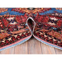 Load image into Gallery viewer, 10&#39;x13&#39;6&quot; Carolina Blue, Afghan Ersari With Turkish Knot, Caucasian Design Revival, Densely Woven, Vegetable Dyes, Hand Knotted, 100% Wool, Oriental Rug FWR3390