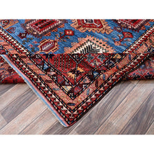 Load image into Gallery viewer, 10&#39;x13&#39;6&quot; Carolina Blue, Afghan Ersari With Turkish Knot, Caucasian Design Revival, Densely Woven, Vegetable Dyes, Hand Knotted, 100% Wool, Oriental Rug FWR3390