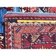 Load image into Gallery viewer, 10&#39;x13&#39;6&quot; Carolina Blue, Afghan Ersari With Turkish Knot, Caucasian Design Revival, Densely Woven, Vegetable Dyes, Hand Knotted, 100% Wool, Oriental Rug FWR3390