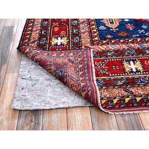 10'2"x10'2" Yale Blue, Afghan Ersari With Turkish Knot, Caucasian Design Revival, Vegetable Dyes, Hand Knotted, Soft And Vibrant Wool, Square, Oriental Rug FWR3396