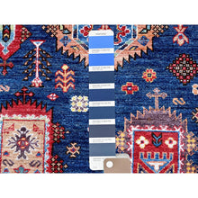 Load image into Gallery viewer, 10&#39;2&quot;x10&#39;2&quot; Yale Blue, Afghan Ersari With Turkish Knot, Caucasian Design Revival, Vegetable Dyes, Hand Knotted, Soft And Vibrant Wool, Square, Oriental Rug FWR3396