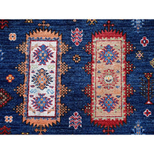 Load image into Gallery viewer, 10&#39;2&quot;x10&#39;2&quot; Yale Blue, Afghan Ersari With Turkish Knot, Caucasian Design Revival, Vegetable Dyes, Hand Knotted, Soft And Vibrant Wool, Square, Oriental Rug FWR3396