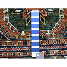 Load image into Gallery viewer, 2&#39;x3&#39;1&quot; Orange Afghan Ersari With Tribal Design Hand Knotted Pure Wool Oriental Rug FWR340560