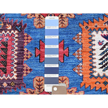 Load image into Gallery viewer, 8&#39;3&quot;x9&#39;6&quot; Bayern Blue, Afghan Ersari With Turkish Knot, Caucasian Design Revival, Vegetable Dyes, Densely Woven, Hand Knotted, 100% Wool, Oriental Rug FWR3402