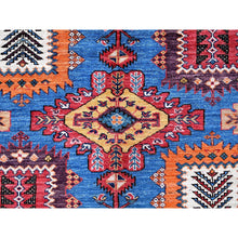 Load image into Gallery viewer, 8&#39;3&quot;x9&#39;6&quot; Bayern Blue, Afghan Ersari With Turkish Knot, Caucasian Design Revival, Vegetable Dyes, Densely Woven, Hand Knotted, 100% Wool, Oriental Rug FWR3402