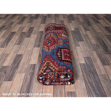 Load image into Gallery viewer, 8&#39;3&quot;x9&#39;6&quot; Bayern Blue, Afghan Ersari With Turkish Knot, Caucasian Design Revival, Vegetable Dyes, Densely Woven, Hand Knotted, 100% Wool, Oriental Rug FWR3402