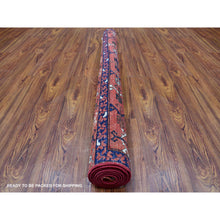 Load image into Gallery viewer, 5&#39;3&quot;x6&#39;6&quot; Pure Wool Red Afghan Ersari Geometric Design Hand Knotted Oriental Rug FWR341370