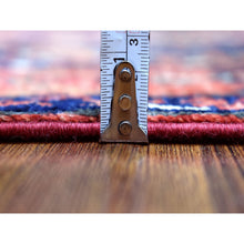 Load image into Gallery viewer, 5&#39;3&quot;x6&#39;6&quot; Pure Wool Red Afghan Ersari Geometric Design Hand Knotted Oriental Rug FWR341370