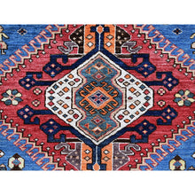 Load image into Gallery viewer, 9&#39;3&quot;x11&#39;7&quot; Carolina Blue, Afghan Ersari With Turkish Knot, Caucasian Design Revival, Ancient Bird Figurines, Vegetable Dyes, Hand Knotted, Pure Wool, Oriental Rug FWR3408