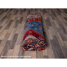 Load image into Gallery viewer, 9&#39;3&quot;x11&#39;7&quot; Carolina Blue, Afghan Ersari With Turkish Knot, Caucasian Design Revival, Ancient Bird Figurines, Vegetable Dyes, Hand Knotted, Pure Wool, Oriental Rug FWR3408