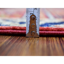 Load image into Gallery viewer, 2&#39;8&quot;x9&#39;7&quot; Red Organic Wool Afghan Ersari Geometric Design Hand Knotted Oriental Runner Rug FWR341574