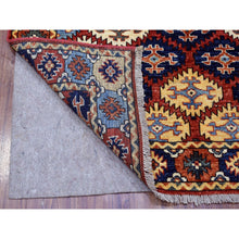 Load image into Gallery viewer, 4&#39;x6&#39; Red Afghan Ersari Repetitive Design Pure Wool Hand Knotted Oriental Rug FWR341700