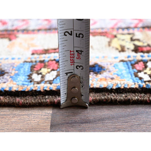9'3"x11' Yale Blue, Afghan Ersari with Turkish Knot, Caucasian Design Revival, Small Animal Figurines, Vegetable Dyes, Hand Knotted, Soft and Shiny Wool, Oriental Rug FWR3414
