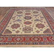 Load image into Gallery viewer, 8&#39;8&quot;x12&#39; Ivory Special Kazak Geometric Design Pure Wool Hand Knotted Oriental Rug FWR342330
