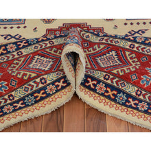 Load image into Gallery viewer, 8&#39;8&quot;x12&#39; Ivory Special Kazak Geometric Design Pure Wool Hand Knotted Oriental Rug FWR342330