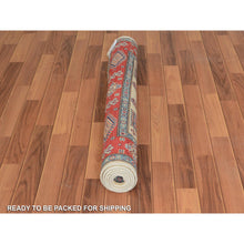 Load image into Gallery viewer, 4&#39;x5&#39;10&quot; Ivory Special Kazak Tribal Design Pure Wool Hand Knotted Oriental Rug FWR342402